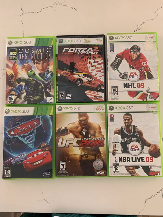 A SET OF 6 ASSORTED XBOX 360 VIDEO GAMES USED IN ORGINAL CASE  in XBOX 360 in City of Toronto