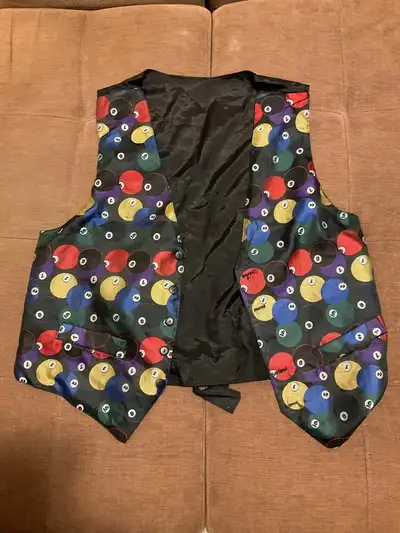 novelty men's vest size large pool ball design, View more