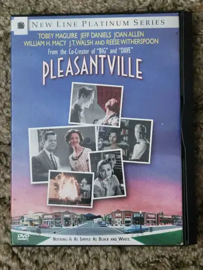 This is the dvd of the movie "Pleasantville". Impressed by high school student David's (Tobey Maguir...