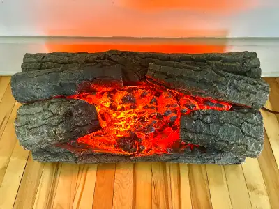 retro electric burning logs, View more
