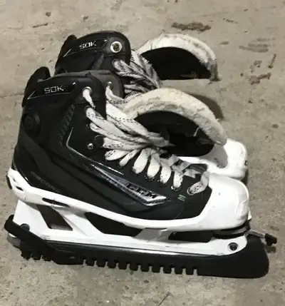 CCM 50K RIBCORE goalie skates size 6.5 Skate width D Come with a second pair of Prolite G Stainless...