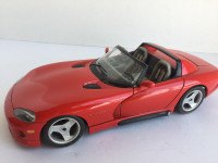 1992 Burago Dodge Viper RT/10 Convertible Ertl Diecast - Red