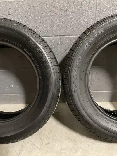 Set4️⃣. 195/65 R15 91H WEST LAKE RADIAL RP18. FIRM $80: Four Used All Seasons Tires. FIRM Tires Trea...
