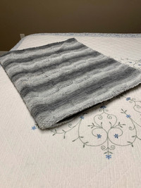 Gray & White throw blanket