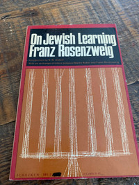 On Jewish learning by Franz Rosenzweig