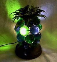 Mid Century Modern Lucite Grape Pineapple Table lamp