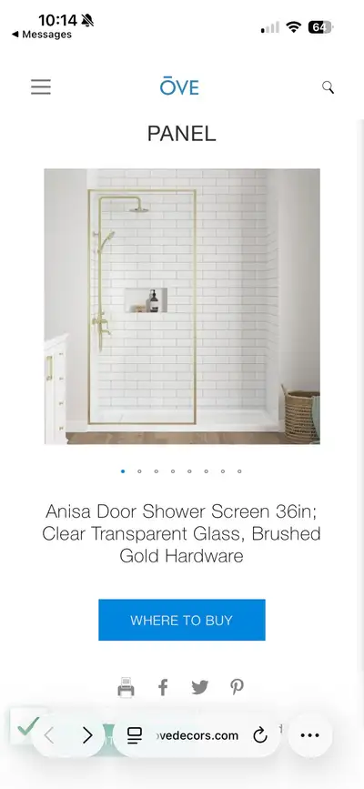 OVE SHOWER GLASS DOOR, View more