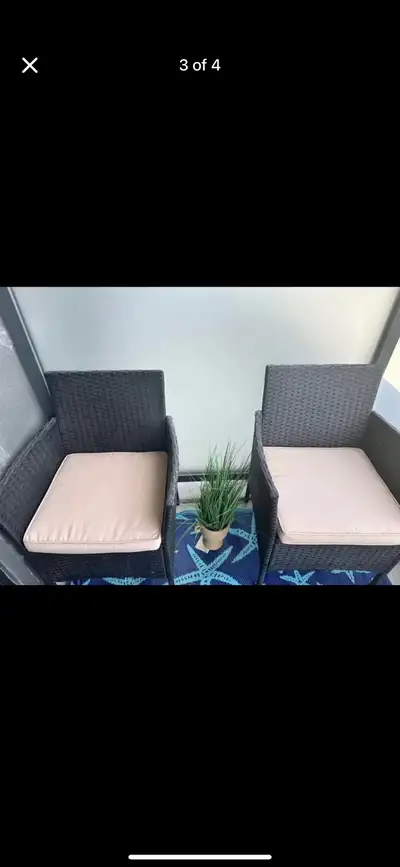 4 piece wicker patio set, all seasons, View more