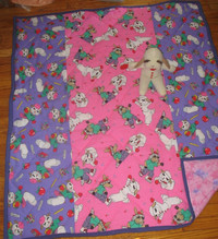 Baby Quilt Shari Lewis and Lambchop print and stuffie