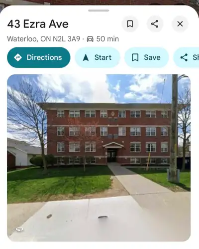 43 Ezra ave , waterloo Available one room in 5 bedroom apartment. one street from campus on 43 Ezra...