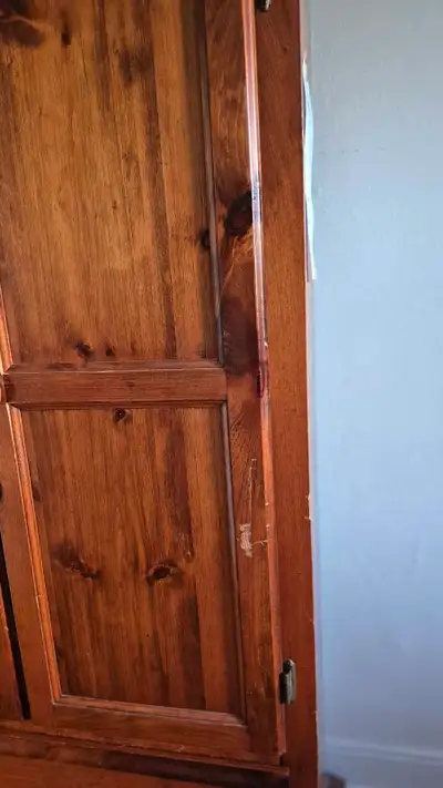 Solid Pine Wooden Wardrobe – Classic Storage with Rustic Charm, View more