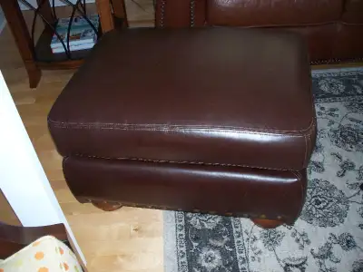 Broyhill Leather Footstool, View more