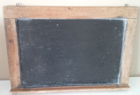 Vintage Rectangular Chalk Board, Wooden Frame, Not Slate