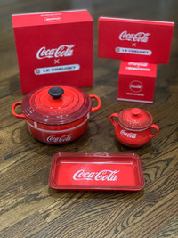 New Le Creuset x Coca-Cola Pot and Stoneware Full Set Rare