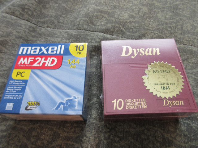 6 pack Floppy Disks: Maxell  Dysan new old stock, in plastic $20 in Other in Timmins - Image 2