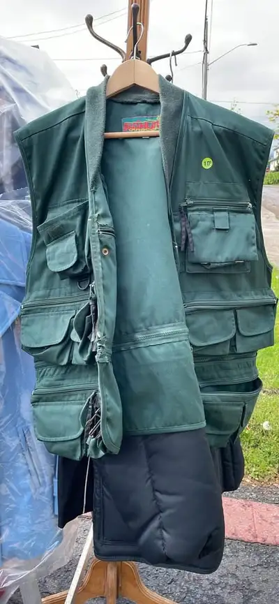 Green outdoor vest, View more