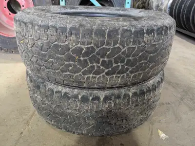 2 Used LT275/65R20 Goodyear Wrangler Trail runner AT Tires. Tires are 2022 build date and have 75% t...