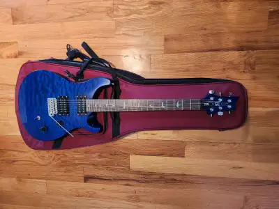 SUPERB Blue PRS SE Custom 24 w/original gigbag! FREE SHIPPING!, View more