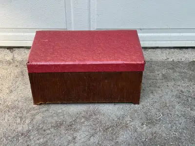 “Small Wooden Trunk / Storage Box” $15.  , View more