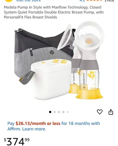 Medela Pump In Style with Maxflow Technology, Closed System Quiet Portable Double Electric Breast Pu...