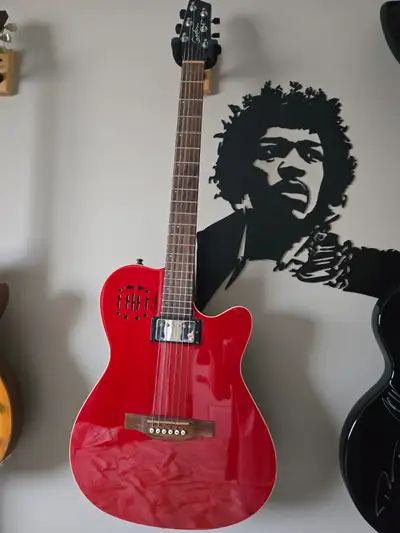 Godin A6 Ultra – 2013 | Rare Red w/ Cream Binding, View more