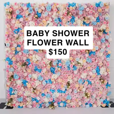 Baby Shower Flower Wall Rental Add a touch of elegance to your baby shower with our stunning flower...