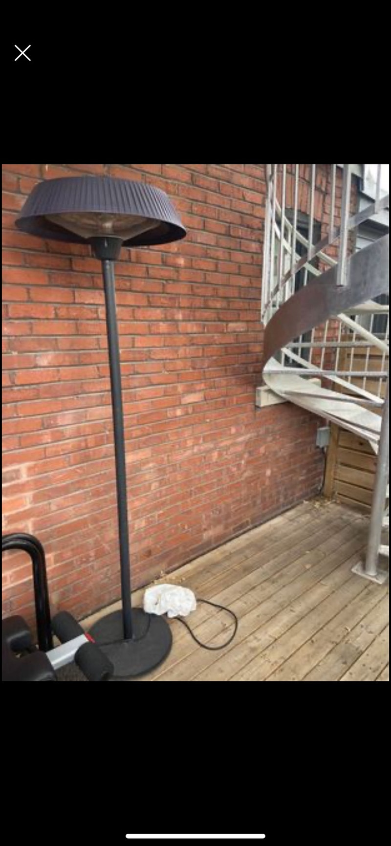 Chauffeterrasse sur pied infrarouge 1500w85’’ noir/Patioheater