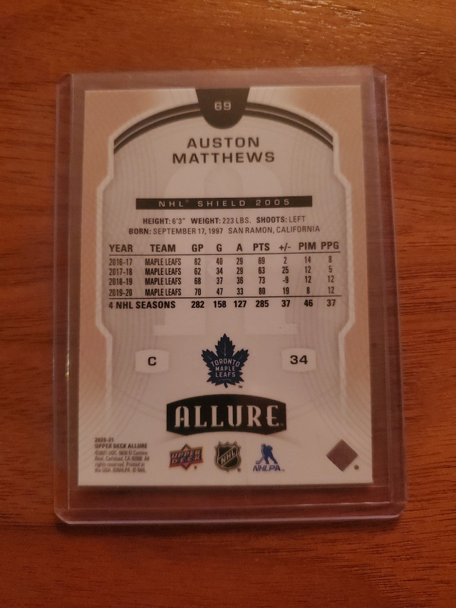 Auston Matthews 2020 -21 Allure in Arts & Collectibles in Dartmouth - Image 2