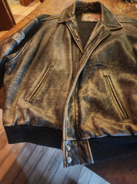 Vintage Leather Indian Motorcycle Jacket