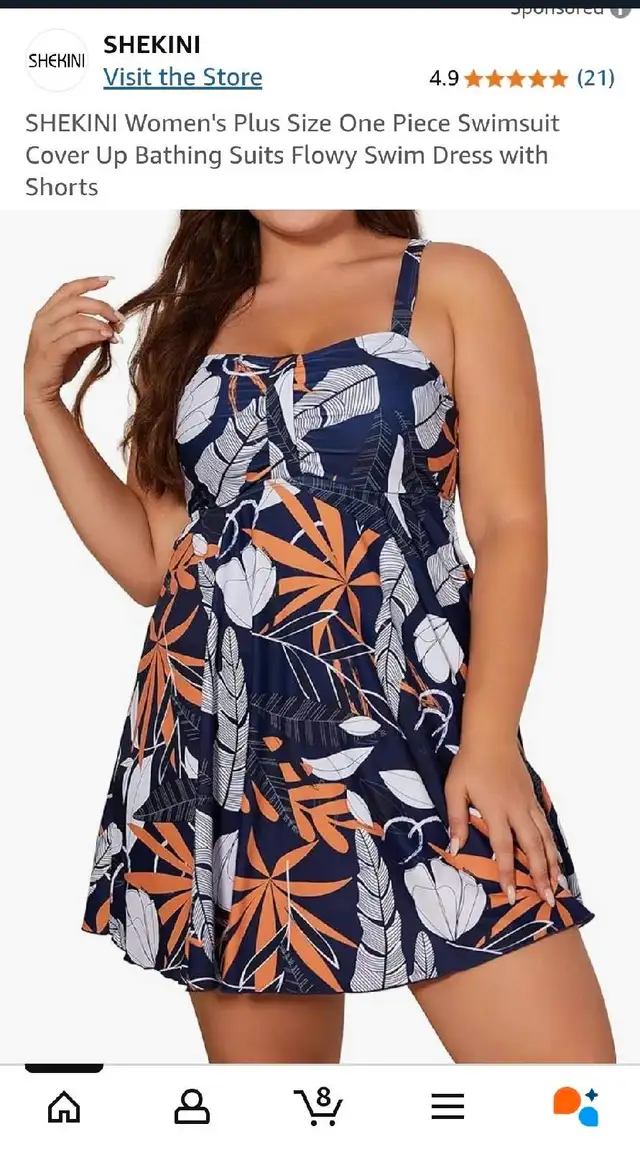 New With Tags Women's Plus Size, One Piece Swimsuit with SHORTS628632640921611224
