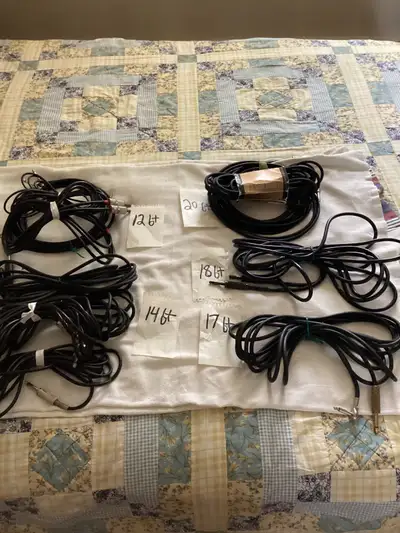 GUITAR / INSTRUMENT CABLE 12 FT. TO 20 FT., View more
