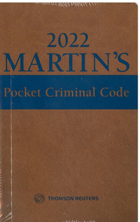 Martin’s Pocket Criminal Code 2022 + Proview 9781731909022