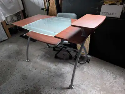 Wood and glass desk , View more