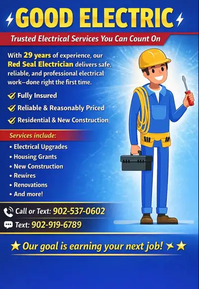 Insured Red Seal Electrician with 27 years experience. No job to big or to small. We Do service upgr...