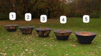 Custom Fire pits, 5 different designs to choose from 