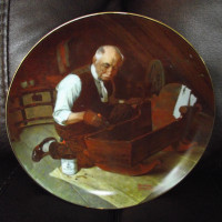 Christmas Norman Rockwell Grandpa's Gift Collector Plate