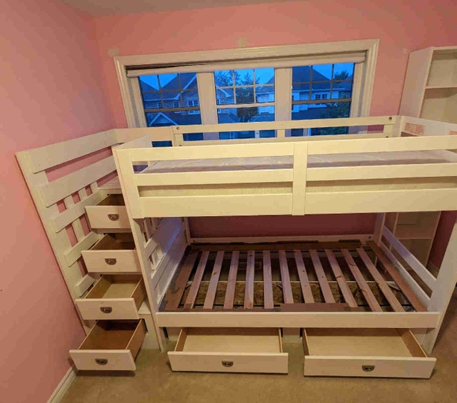 Bunk Bed with Stairs and Storage (twin size) Beds & Mattresses