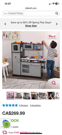 Kid craft kitchen for $100 - market price $269