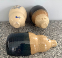 PRICE DROP! 3 Ceramic Pottery Pig Figurines