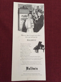 1951 Baldwin Pianos Original Ad