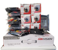 Hikvision Smart Light audio 2mp  8Ch DVR 6 cam complete kits