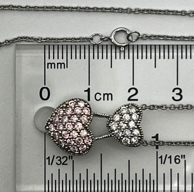 Pink pendant Barbie heart necklace 925 sterling silver dans Bijoux et montres  à Ville de Montréal - Image 4