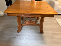 Just in time for the holidays! Oak harvest table.