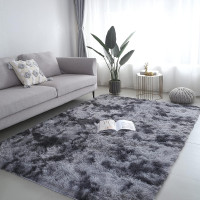 Carpet rug shaggy/Tapis moelleux 1,6x2m -Gris foncé+taches