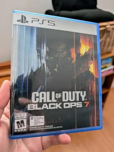 Get ready for intense action with Call of Duty Black Ops 7 for the PlayStation 5! This disc is in us...