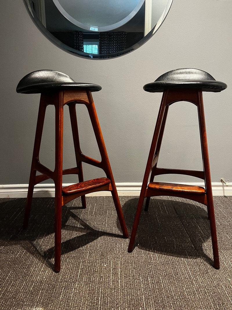 Pair of mid century modern Danish Teak and rosewood Bar stools - | Chairs &  Recliners | City of Toronto | Kijiji