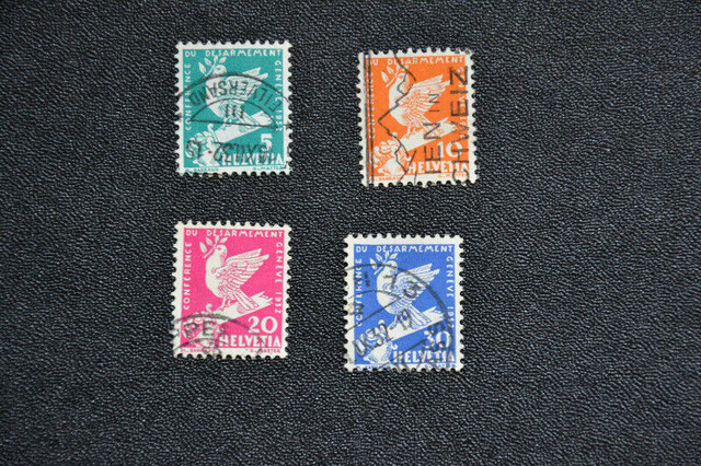 Stamps: Switzerland 1932 Disarmament. Scott 210-13. in Arts & Collectibles in Ottawa