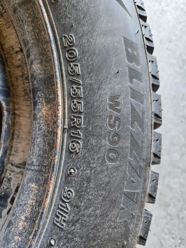 Bridgestone winter tires 205/55R16 with Rim in Tires & Rims in Ottawa - Image 2