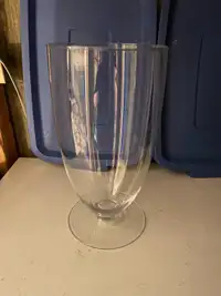 Large footed glass vase 