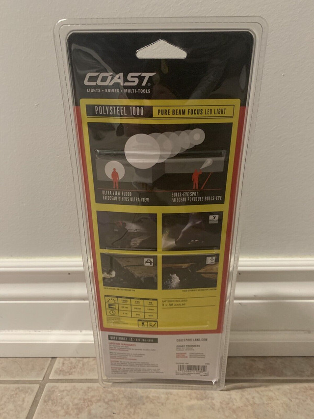 *Brand New* Coast Polysteel Waterproof flashlight in Fishing, Camping & Outdoors in Kitchener / Waterloo - Image 2